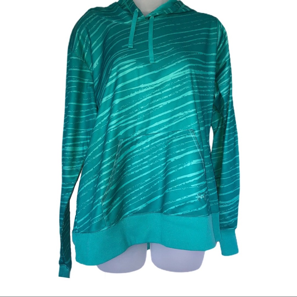 Under Armour Aqua Wave Striped Hoodie Sweatshirt